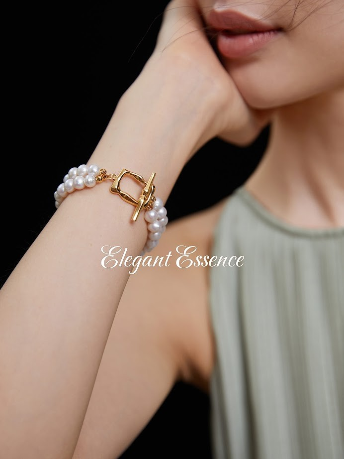 925 silver natural pearl bracelet.