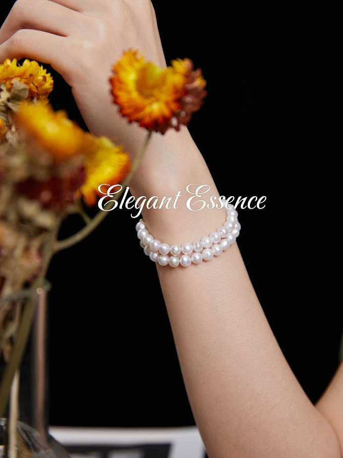 925 silver natural pearl bracelet.