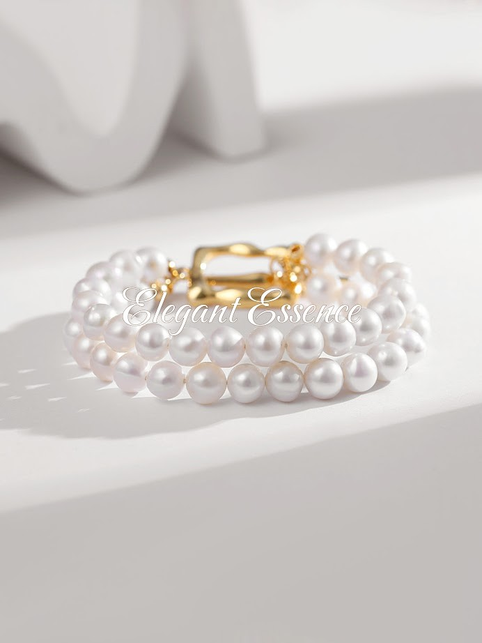 925 silver natural pearl bracelet.